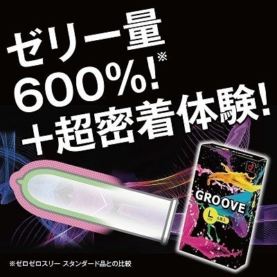 岡本 Groove 雙潤滑貼合大碼安全套 - 6片