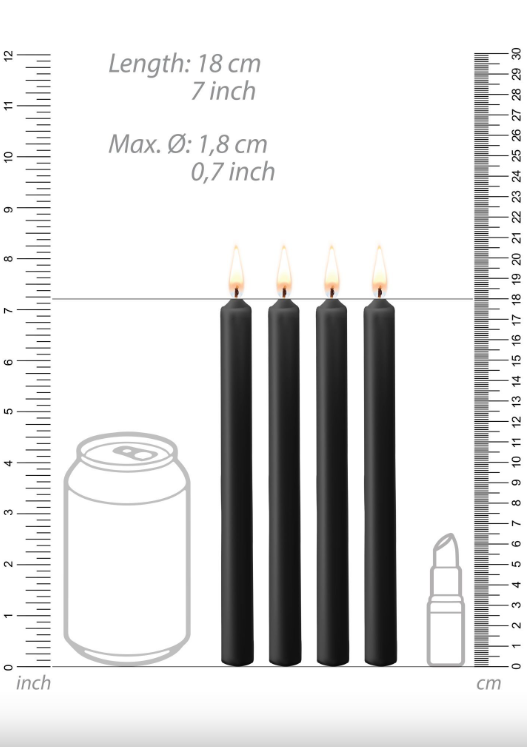 Ouch 挑逗誘惑低溫蠟燭 - 黑色/紅色/混合顏色