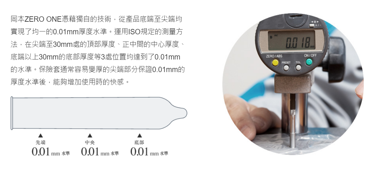 岡本 0.01大碼無感安全套(38mm) － 3片