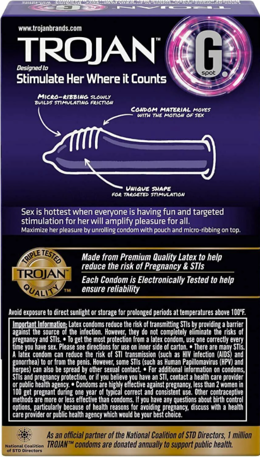 Trojan G點快感刺激安全套 - 3/10/24片