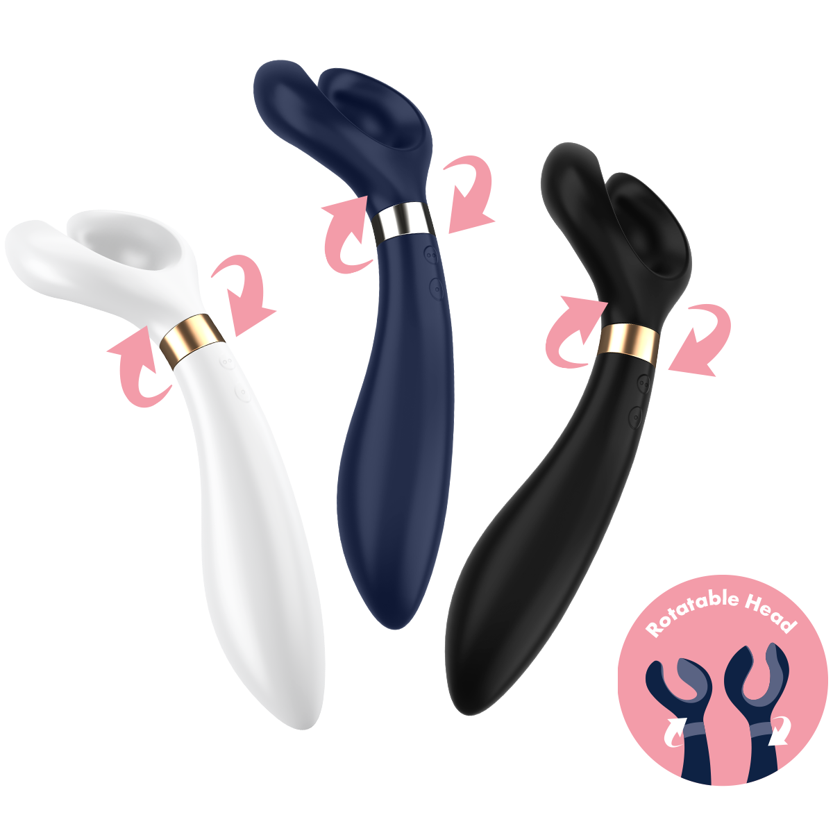 Satisfyer Partner Multifun 3共震棒 - 黑/藍/白色