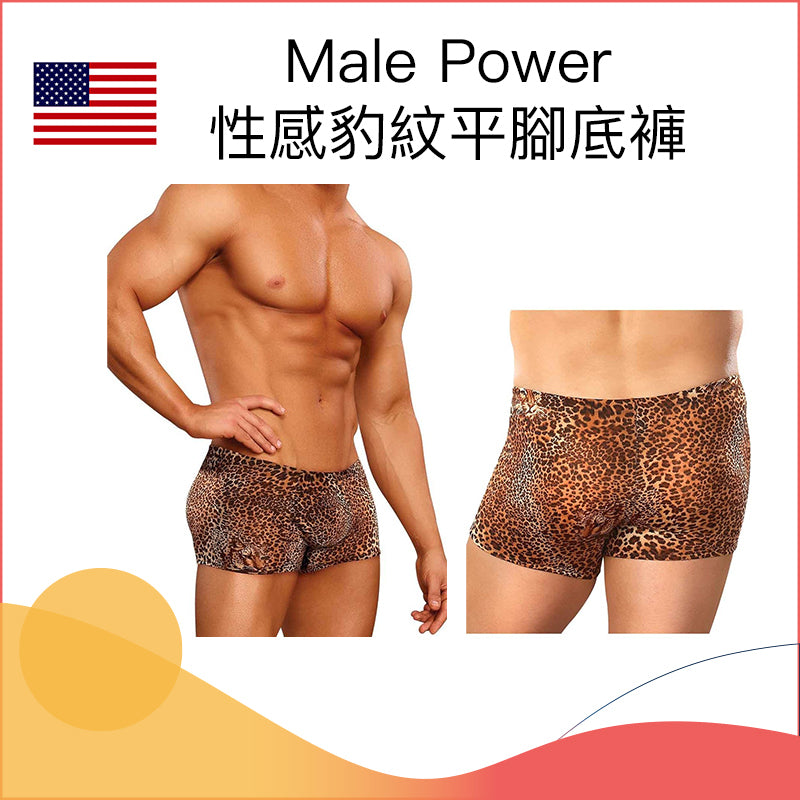 Male Power 性感豹紋平腳底褲