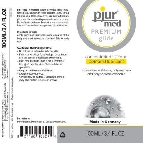 Pjur med PREMIUM 長效矽性潤滑液 - 100ml