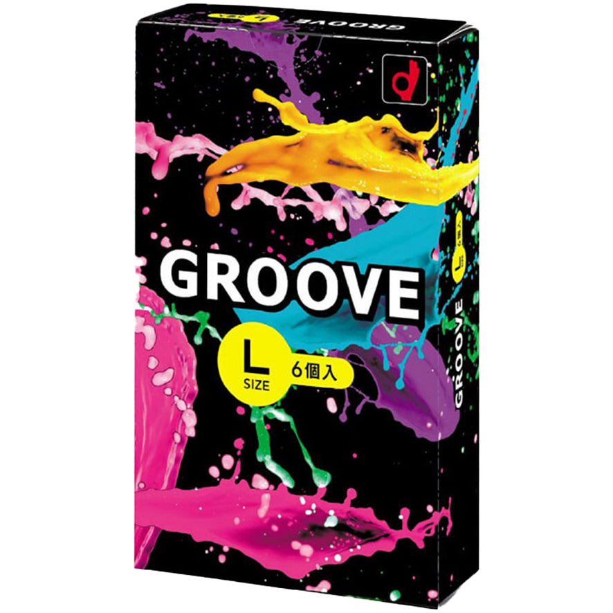 岡本 Groove 雙潤滑貼合大碼安全套 - 6片